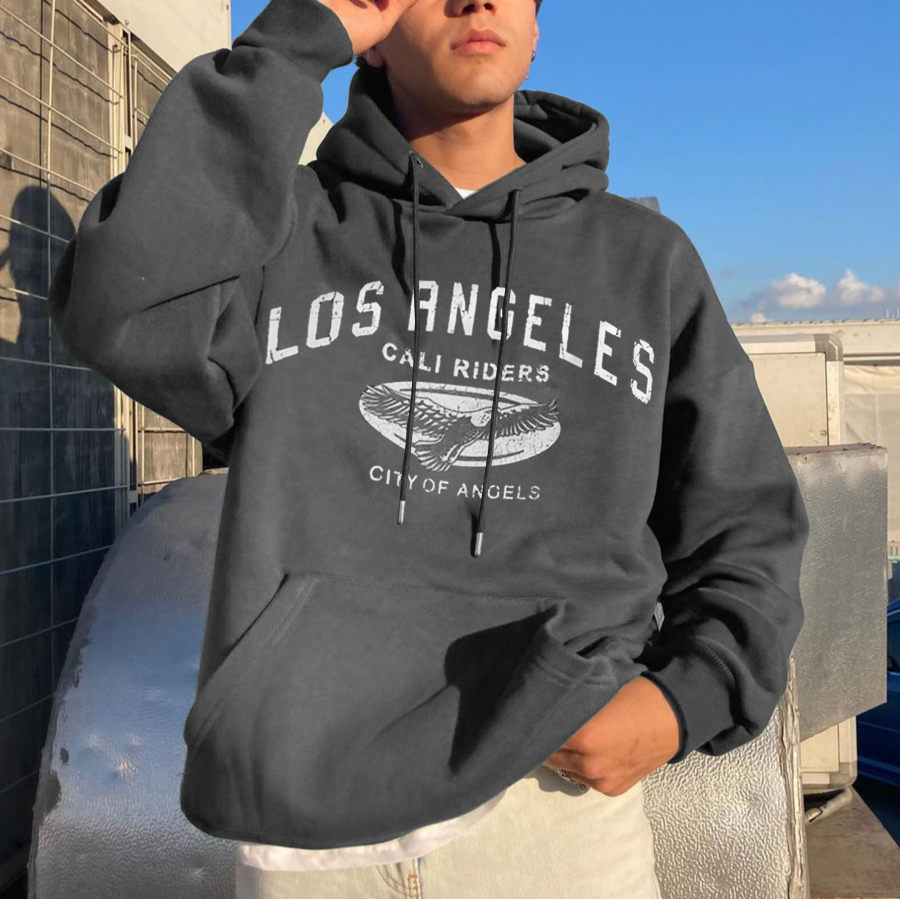 

Retro Men's Los Rngeles Casual Hoodie