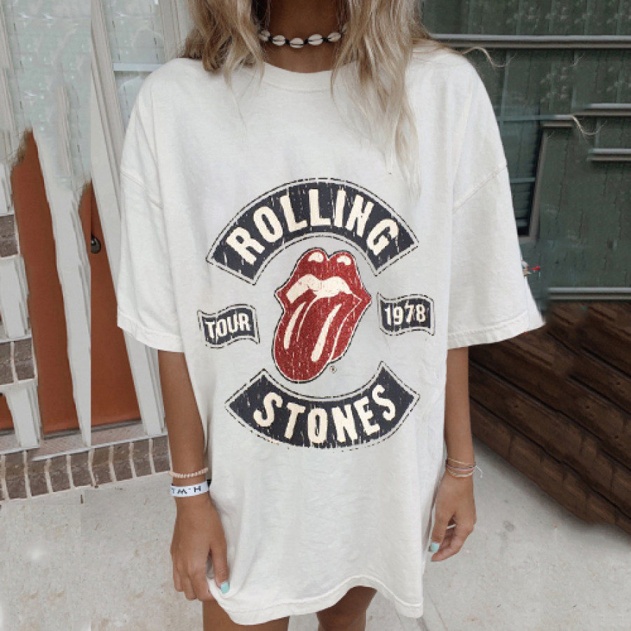 

Vintage Printed Short-sleeved T-shirts