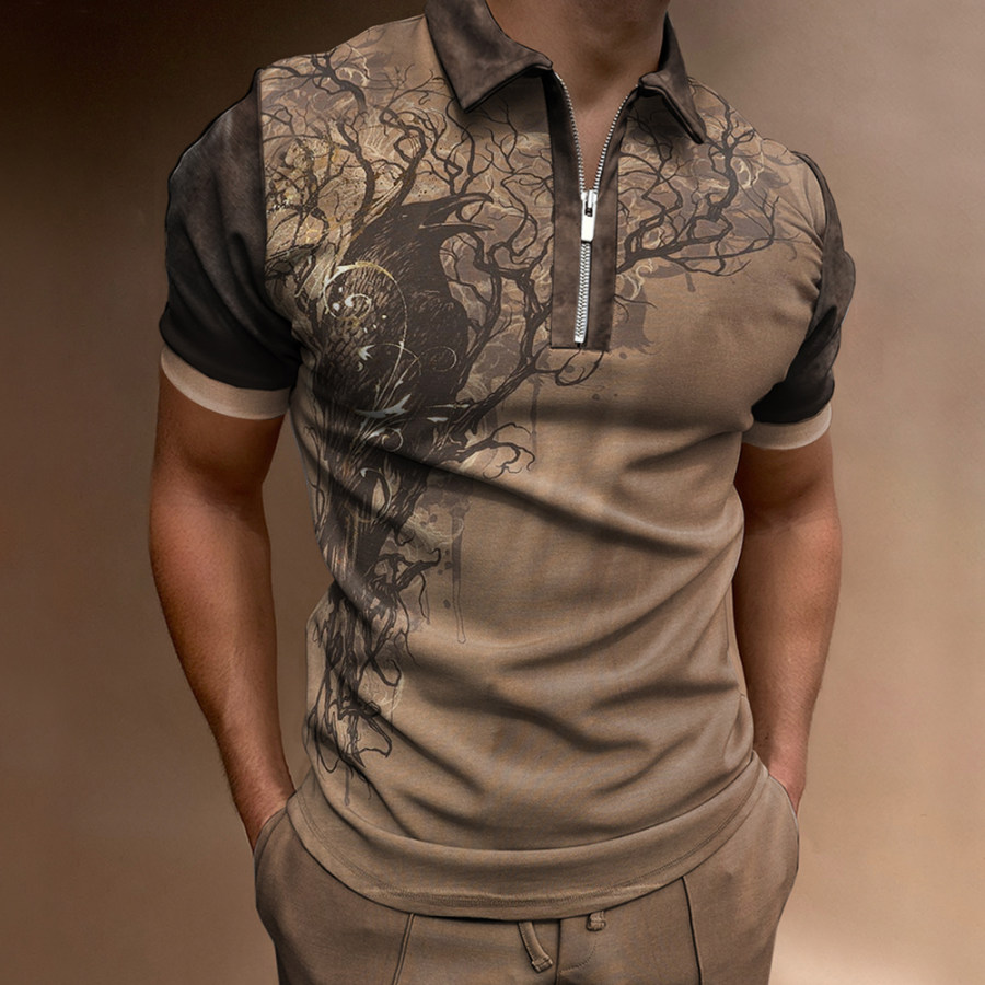 

Men's Outdoor Vintage Contrasting Colors Sport PoLo Neck T-Shirt