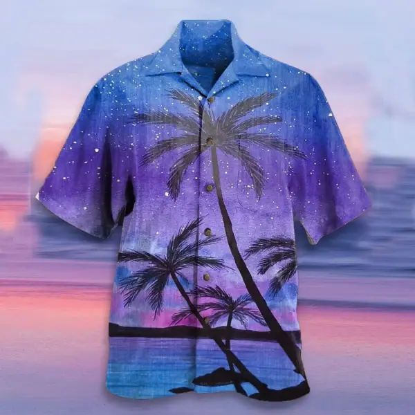 Men's Coconut Short Sleeve Beach Shirt - Faciway.com 