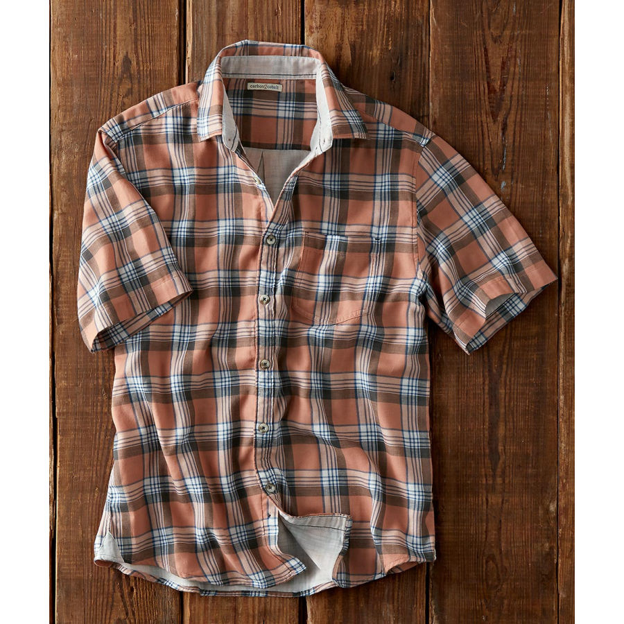 

Men's Outdoor Vintage Check Short Sleeve Shirt