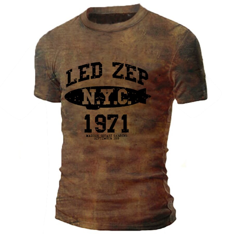 

Led Zeppelin Rock Band Print Short Sleeve T-Shirt