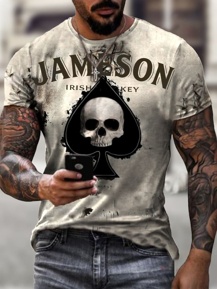 Janeson Printed Tie-dye Short Sleeve Chic T-shirt