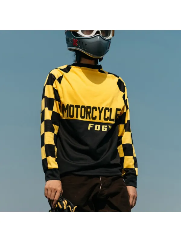 Retro Summer Quick-drying Motorcycle Long-sleeved T-shirt - Ootdmw.com 