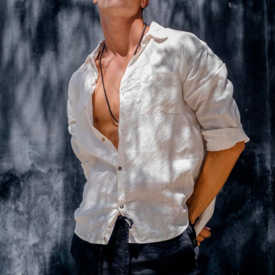 

Men's Tulum Casual Linen Shirt