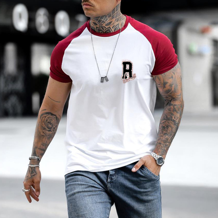 

Men's Contrasting Letter Printed T-shirt