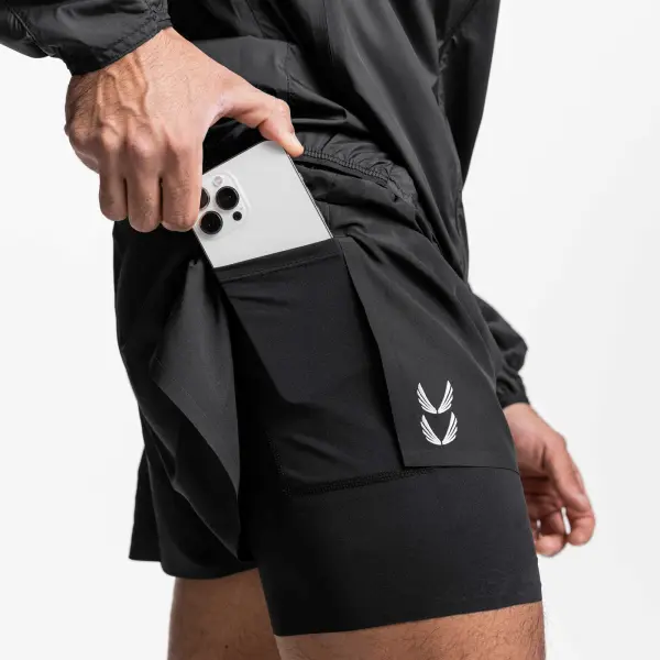 Gym Shorts Running Sports Double Layer Gym Pants - Honeylop.chimpone.com 