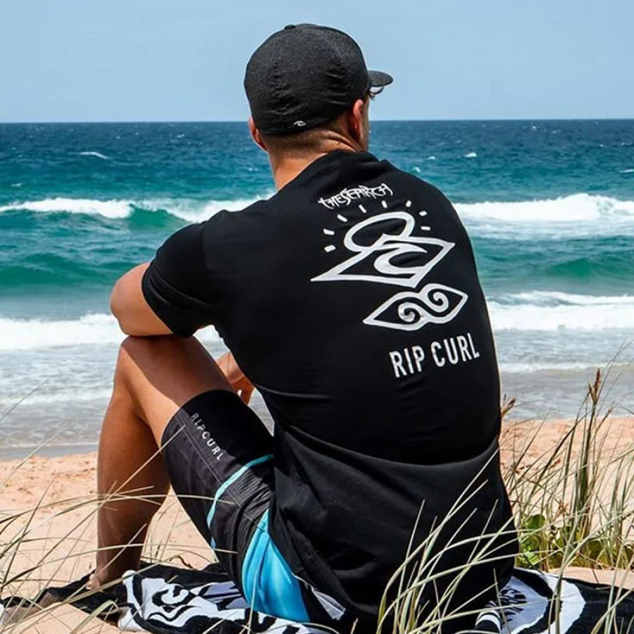 

Мужская футболка с принтом в стиле ретро и серфингом пляжная повседневная повседневная футболка с коротким рукавом
