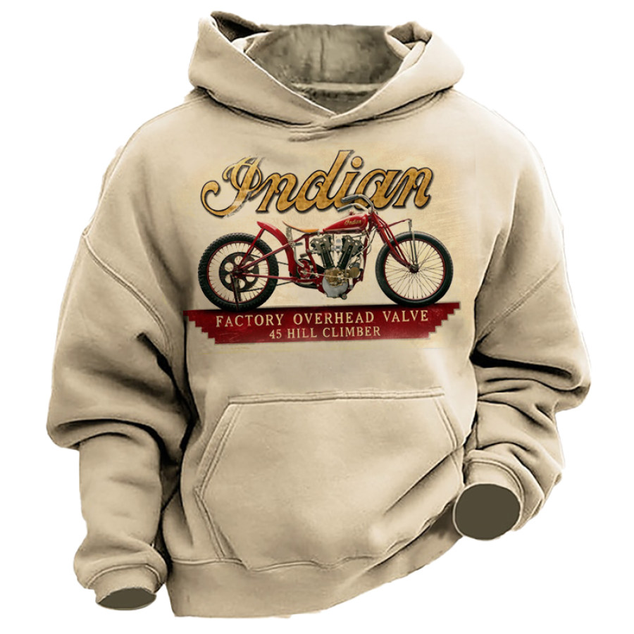 

Sudadera Con Capucha De Manga Larga Con Patrón De Motocicleta Impresa En 3D Para Hombre