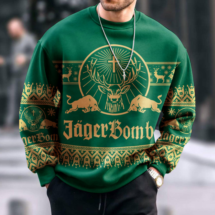 

Sudadera Navideña Informal Unisex Con Estampado JägerBomb