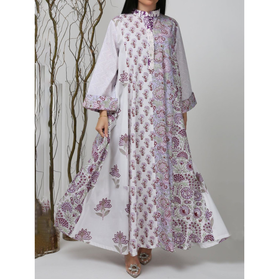 

Women Kaftan Dress Stylish Premium Floral Print Robe Dress