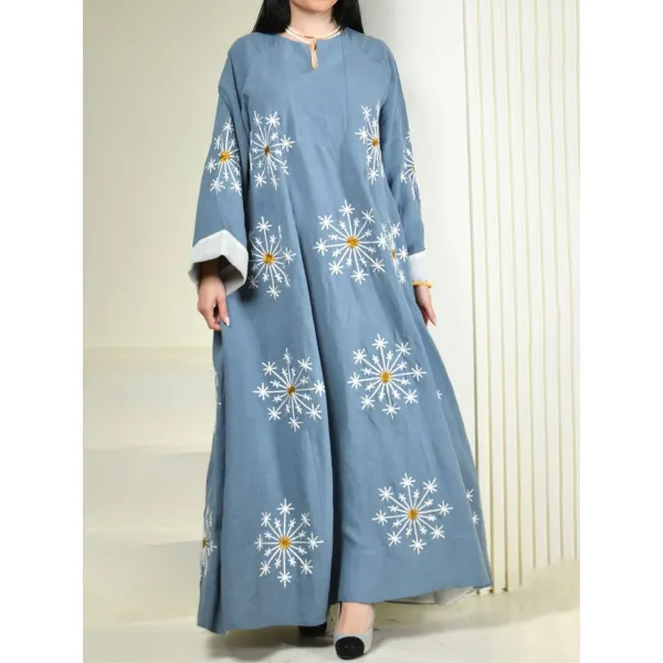 Stylish Premium Floral Print Robe Dress - Yiyistories.com 