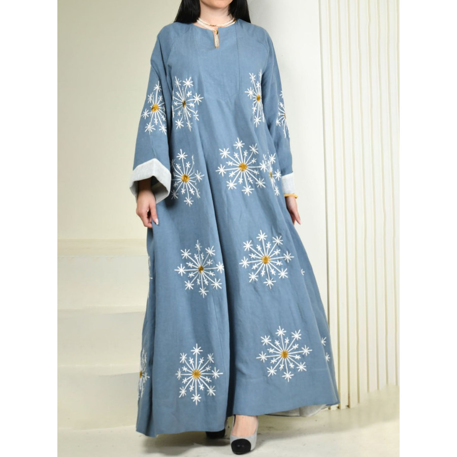 

Stylish Premium Floral Print Robe Dress