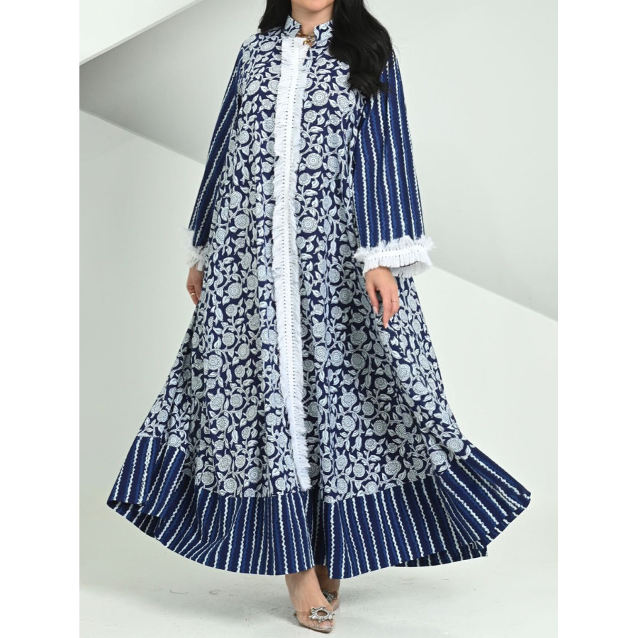 

Women Kaftan Dress Premium Floral Print Robe Dress