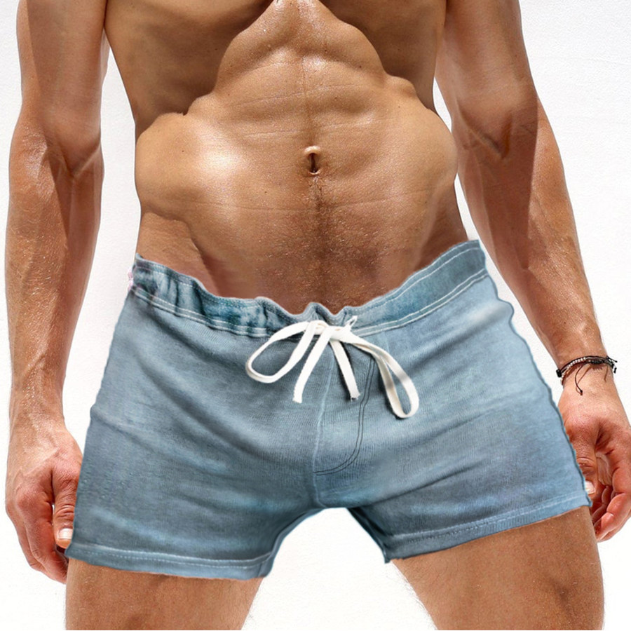 

Men's Sports Knitted Boxer Briefs Mini Shorts