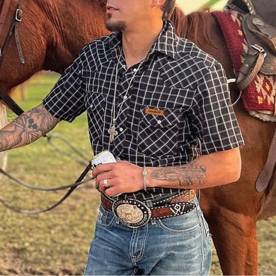 

Wrangler Vintage Kariertes Westernhemd Für Herren