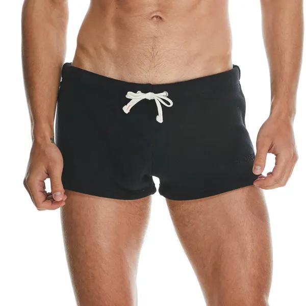 Men's Solid Color Lace-up Shorts - Yiyistories.com 