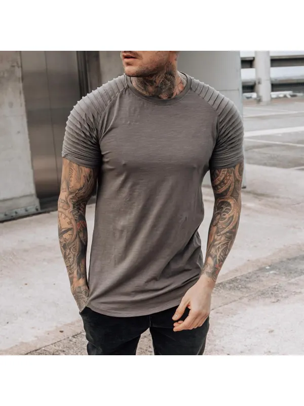 Men's Casual Solid Color T-shirt - Ootdmw.com 