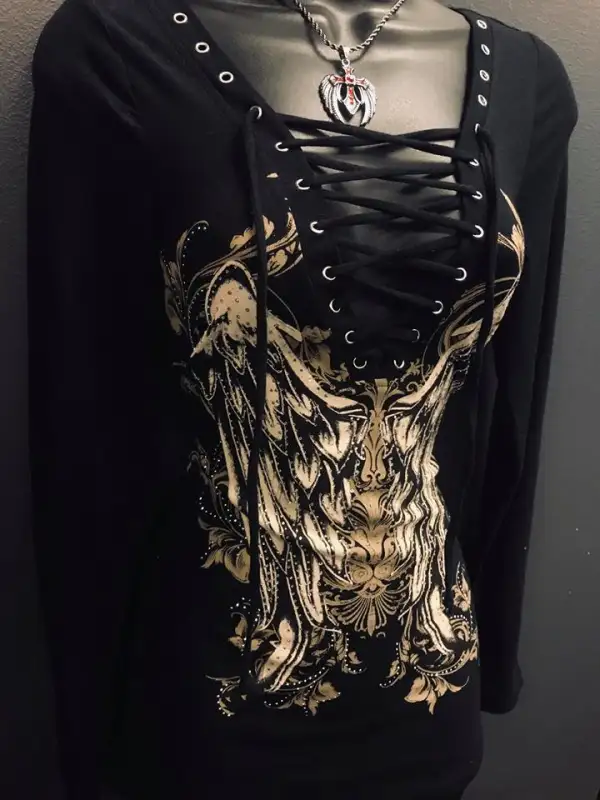 Tie Me Up Wing Long Sleeve - Plazabery.chimpone.com 