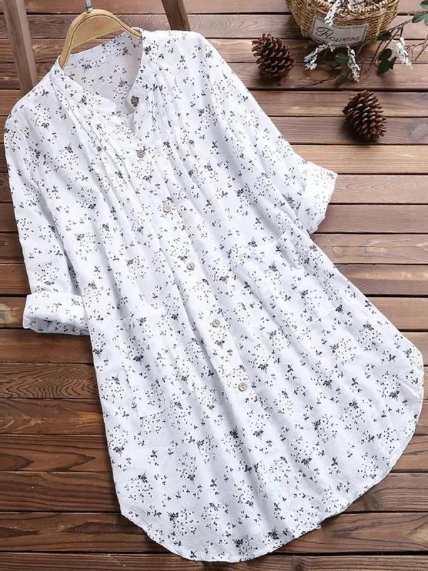 Regular  Printed  Long Sleeve  Top*1 Shirts & Blouses - Plazabery.chimpone.com 