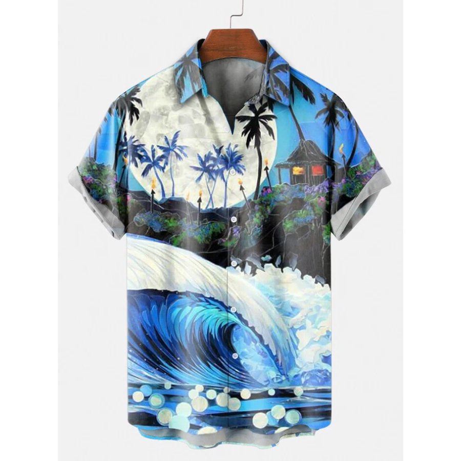 

Mens Casual Hawaiian Summer Short Sleeves Shirts