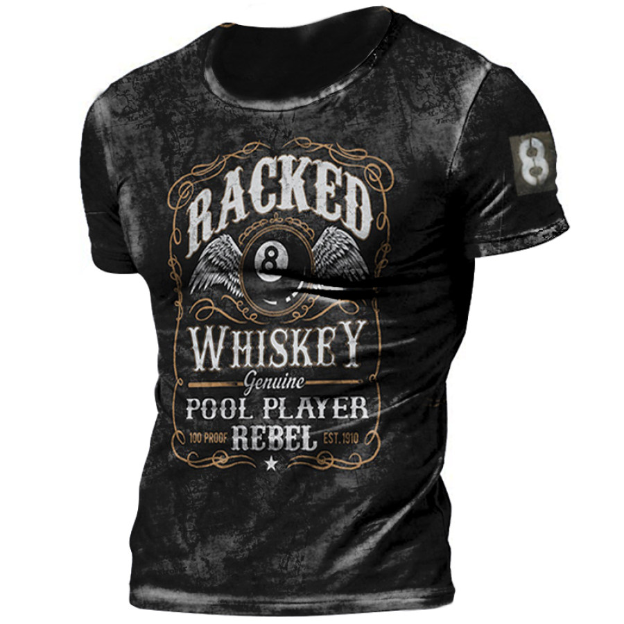 

Mens outdoor billiards sports print T-shirt