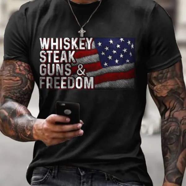 Whiskey print T-shirt - Sanhive.com 