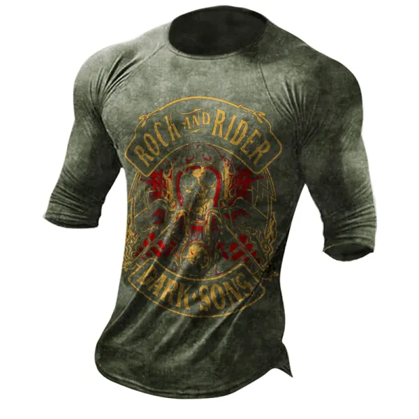 Mens outdoor rock and rider casual T-shirt - Sanhive.com 