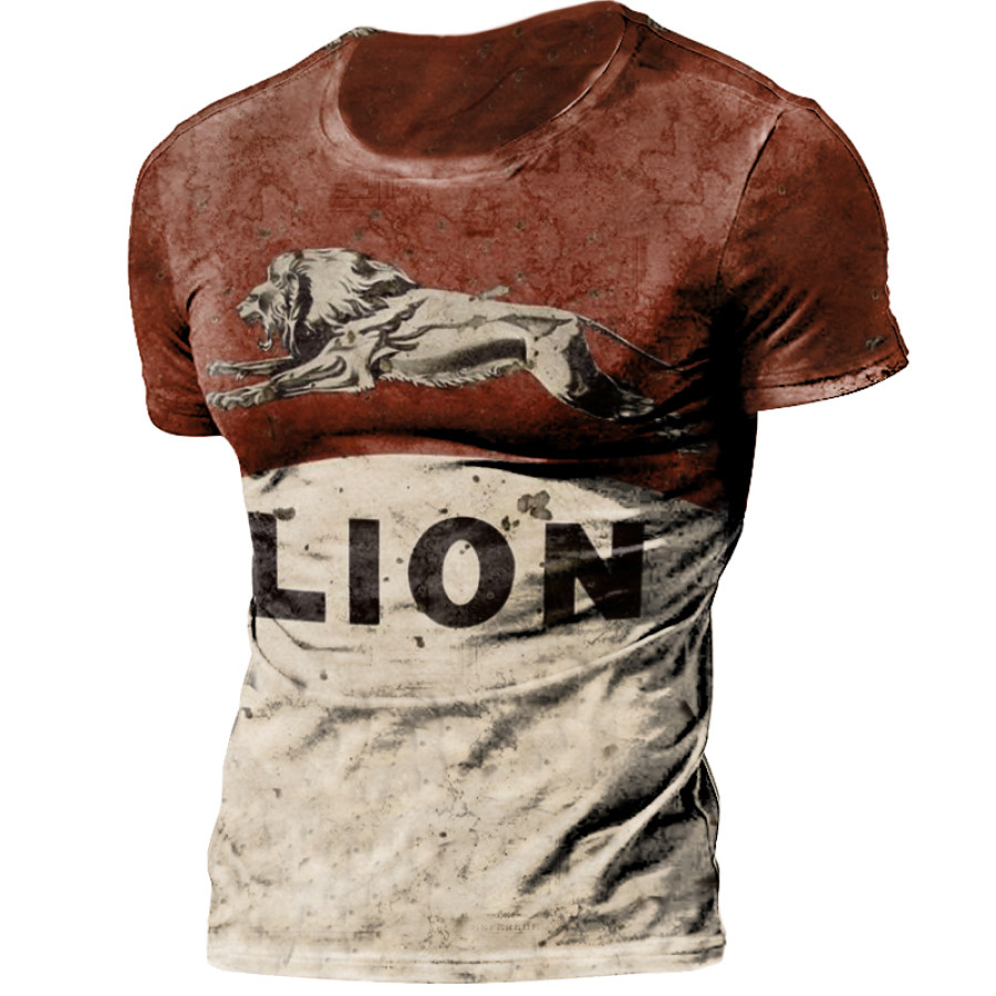 

Mens fashion retro printed T-shirt