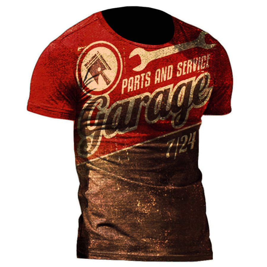 

Mens Outdoor Parts and Service Garate Print T-shirt