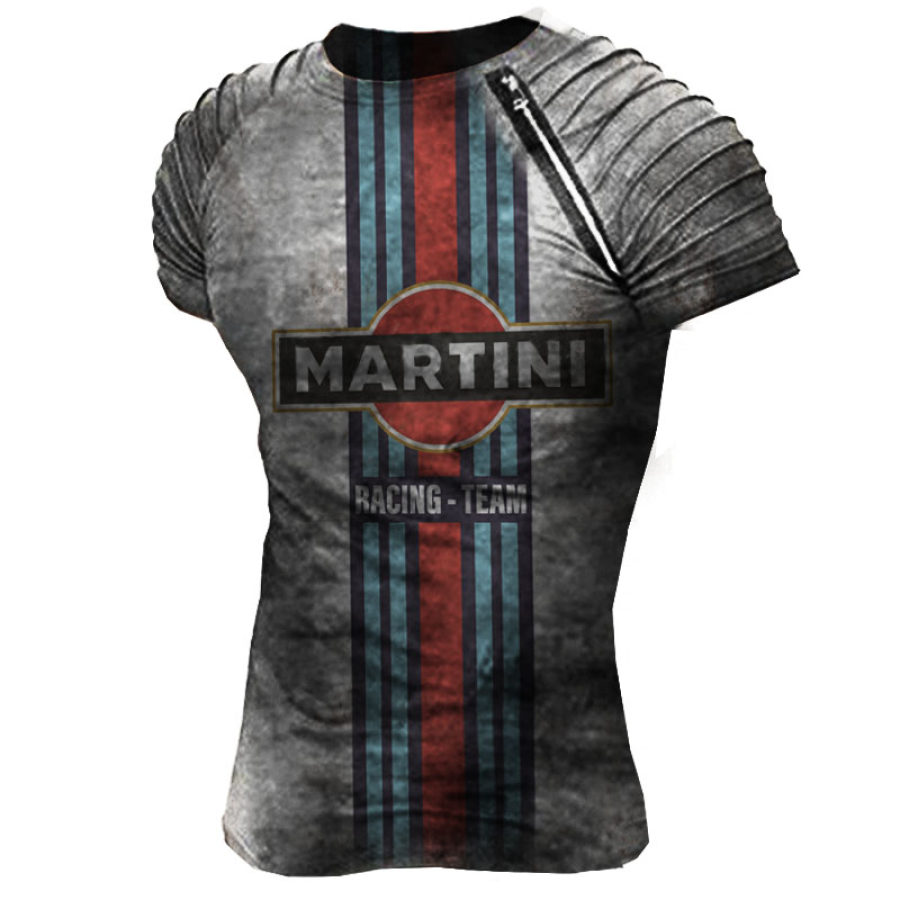 

Mens MARTINI Print Outdoor Combat T-shirt