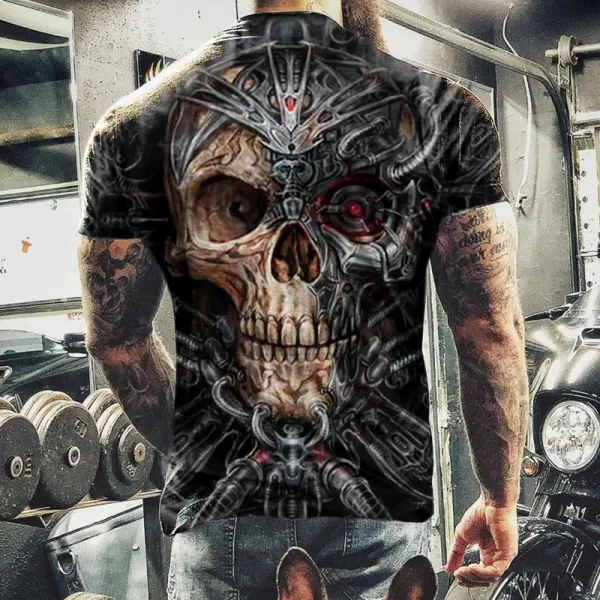 Mens Fashion Art Grim Reaper Print Causal T-shirt - Styletaken.chimpone.com 