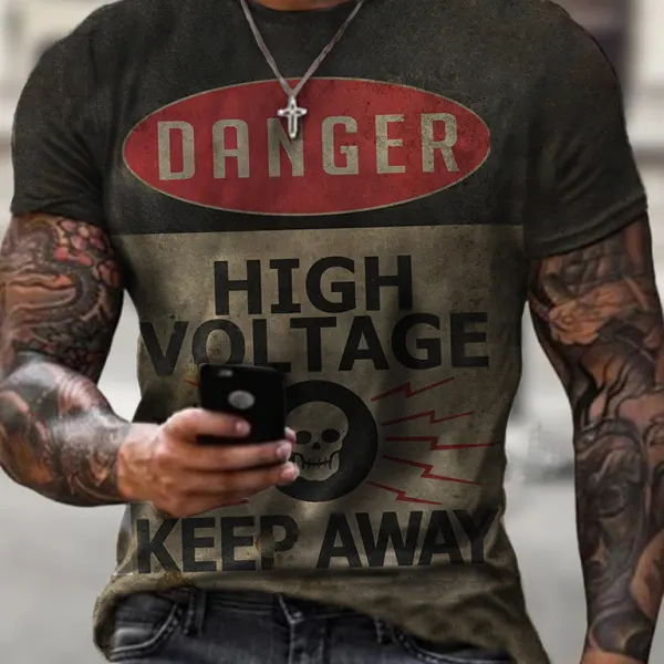Mens Retro Skull Printed T-shirt - Styletaken.chimpone.com 