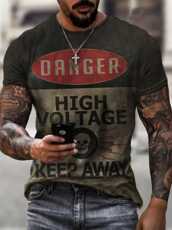 Mens Retro Skull Printed T-shirt - Plazabery.chimpone.com 