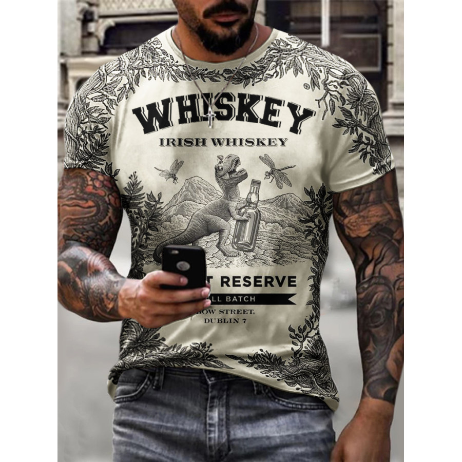 

Men's Whiskey Print T-shir