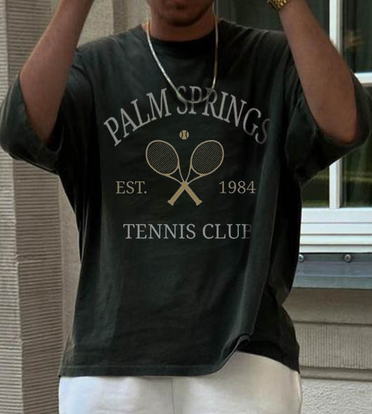 Men's Oversized Tennis Casual Chic Sports T-shirt
