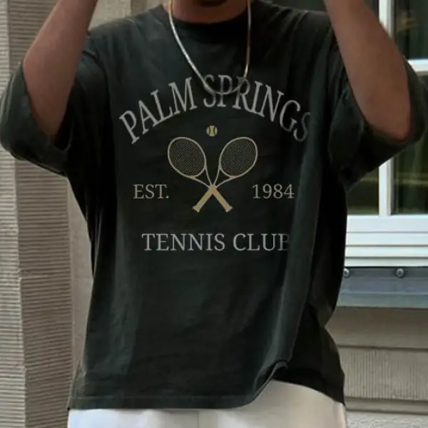 Men's Oversized Tennis Casual Sports T-Shirt - Fineyoyo.com 