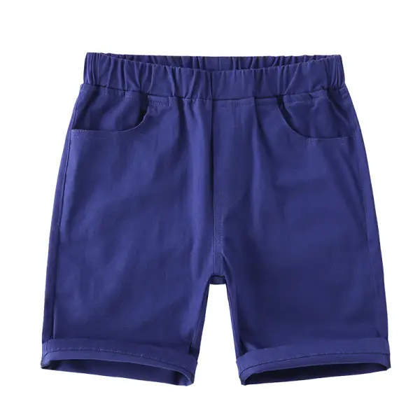 【18M-11Y】Boys Solid Color Casual Shorts - Popopiestyle.com 