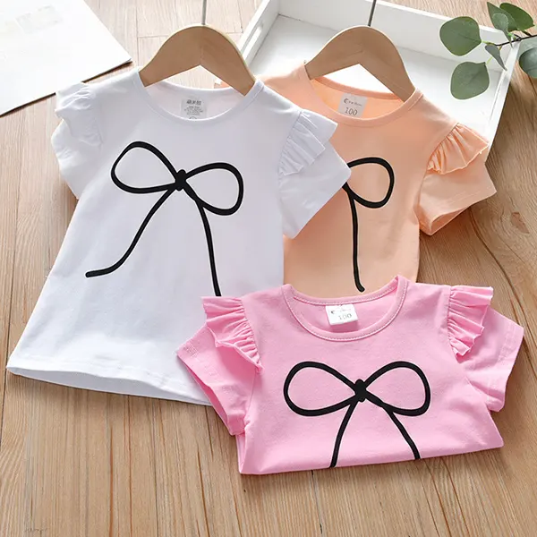 【12M-7Y】Girls Short Sleeve Cartoon Print T-shirt - Popopiestyle.com 