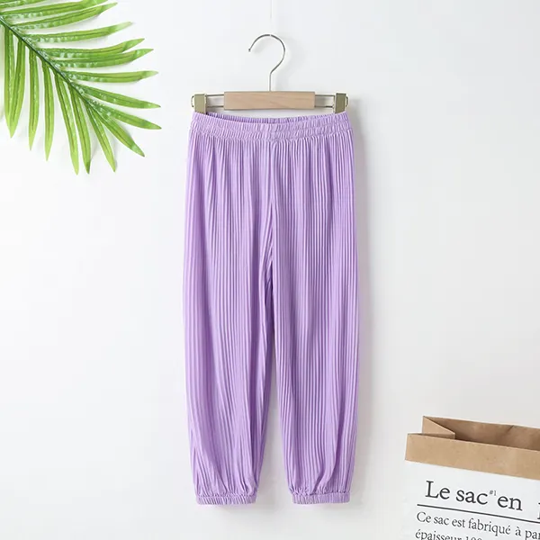 【3M-13Y】Girls Pleated Casual Anti-mosquito Trousers - Popopiestyle.com 