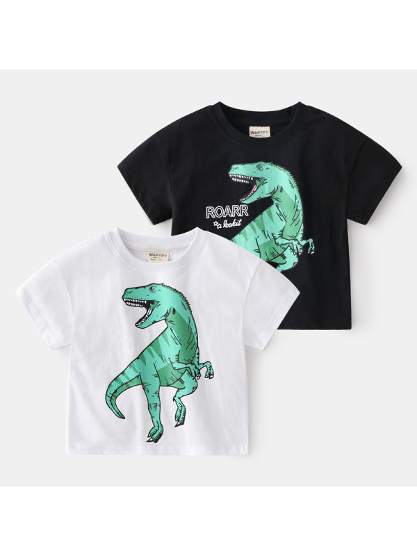 【18M-7Y】Boys Dinosaur Print Short Sleeve T-shirt
