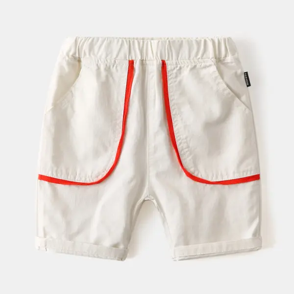 【18M-7Y】Boys Contrast Stitching Casual Shorts - Popopiestyle.com 