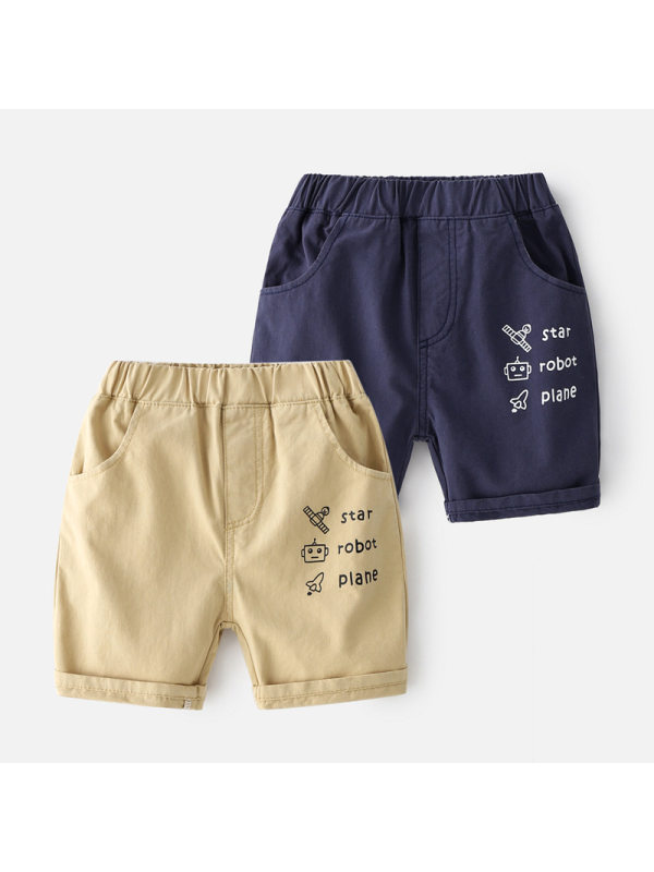 【18M-7Y】Boys Printed Letters Trendy Shorts