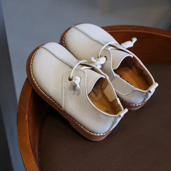 Girls Fashion Small Leather Shoes - Popopiestyle.com 