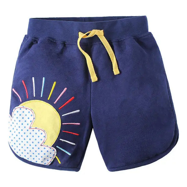 【12M-11Y】Boys Personality Embroidered Sports Shorts - Popopiestyle.com 