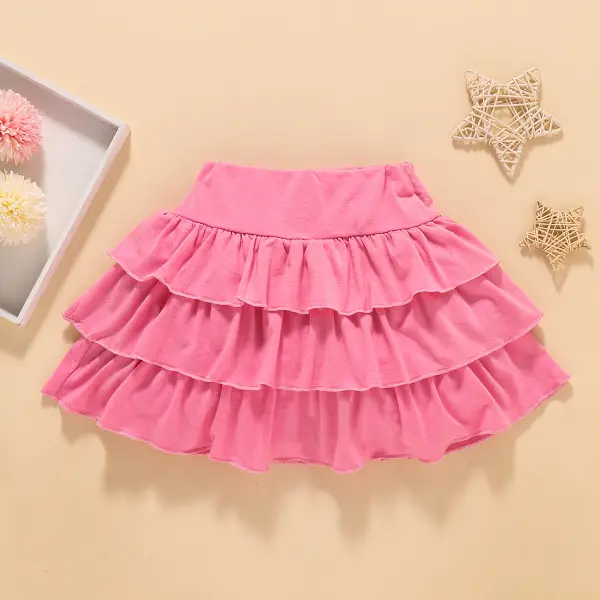 【6M-3Y】Girls All-match Sweet Cute Three-tier Cake Skirt - Popopiestyle.com 