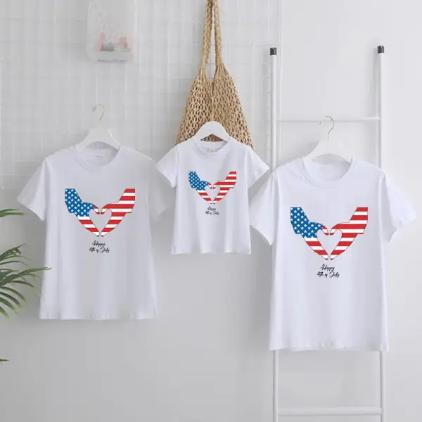 Round Neck Short-Sleeved T-Shirt Festival Family Matching Outfits - Popopiestyle.com 