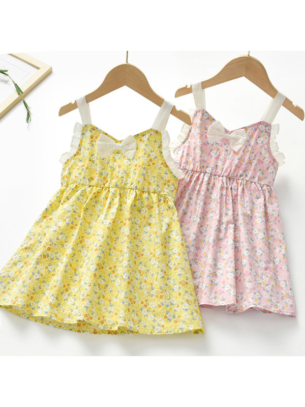【18M-7Y】Girls Sweet Floral Sling Dress