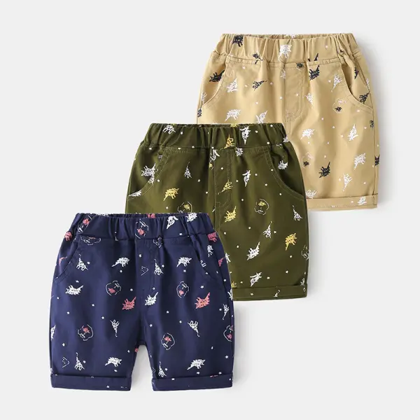 【12M-9Y】Boys Cartoon Print Trendy Five-point Pants - Popopiestyle.com 