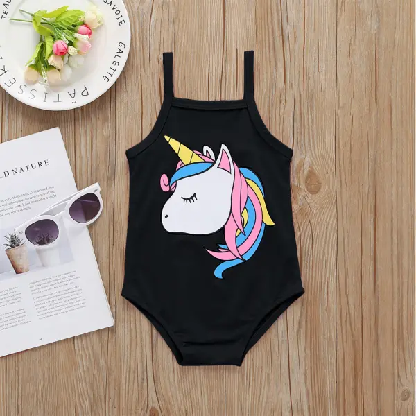 【12M-4Y】Girls Cartoon Pony Avatar One-piece Swimsuit - Popopiestyle.com 